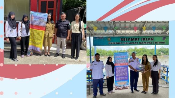 Pemasangan Baner Informasi Retribusi pada UPTD Pelabuhan Melak dan UPTD Pasar Olah Bebaya Melak
