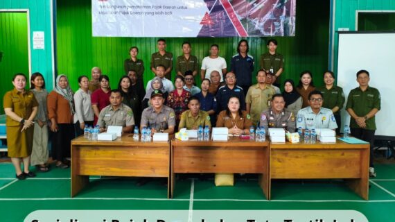 SOSIALISASI PAJAK DAERAH & RETRIBUSI DAERAH, SERTA TERTIB BERLALU LINTAS DIKECAMATAN MUARA LAWA